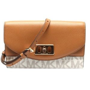 Michael Kors Karson Wallet Clutch Vanilla/Acorn